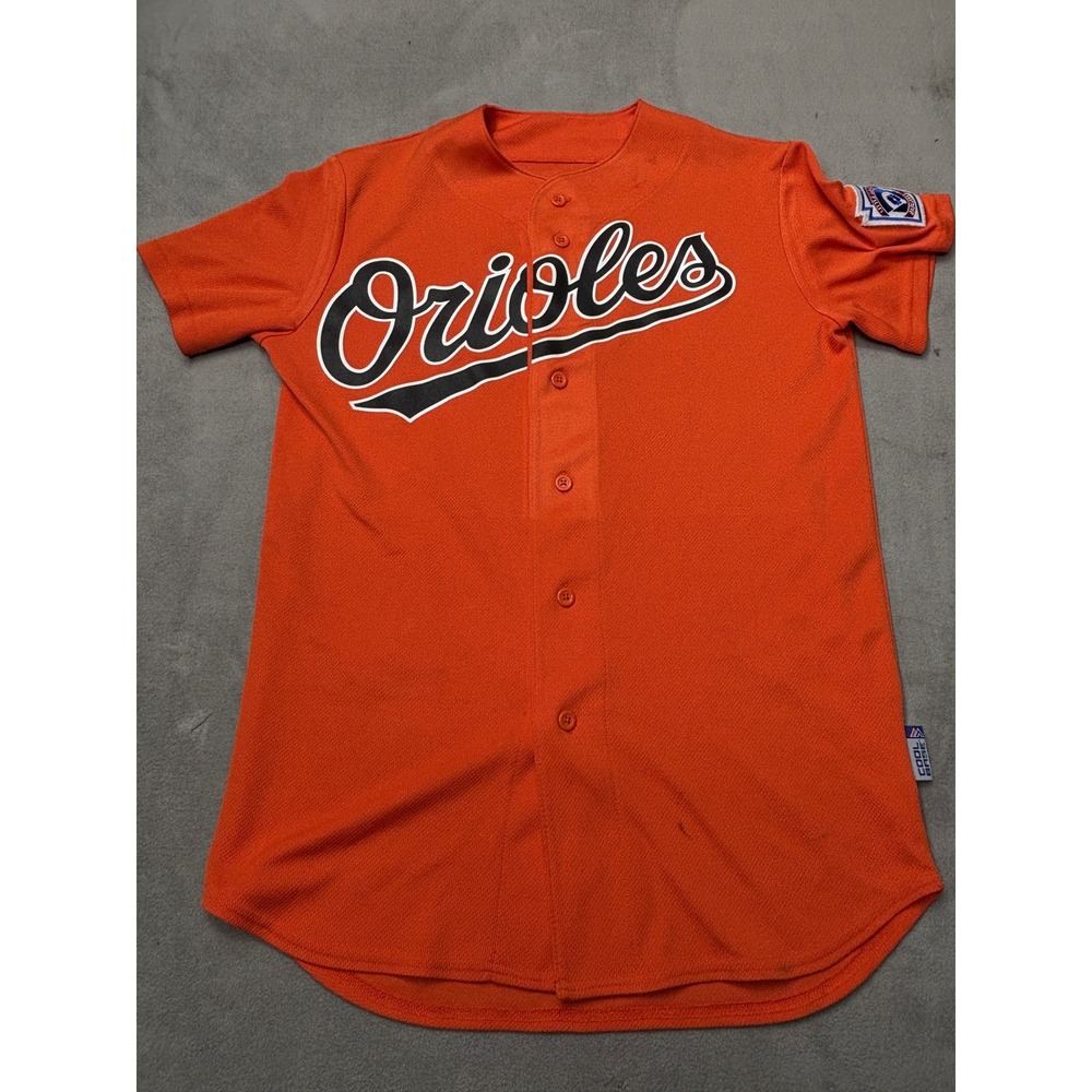 Majestic Baltimore Orioles Baseball Jersey Orange Little League Cool Base Size S